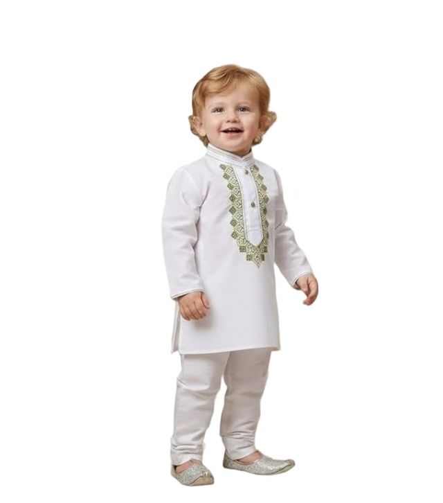 Boys Cotton Rich Kurta Pyjama Set | Soft Comfortable Ethnic Indian Outfit with Classic Fit | Kids Cultural and Festive Clothing Set