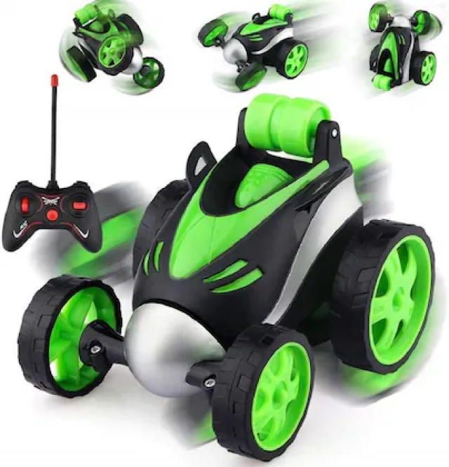 HARIDUN Remote Control Stunt Rc Car for Kids, Chargeable 360 Degree Rotating Rolling Radio Control Stunt Vehicle Racing Car Pack of 1 (Multicolor)