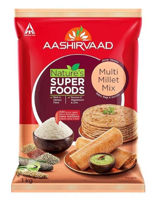 Aashirvaad Nature’s Superfoods Multi Millet Mix Flour, 500g Pack, High Fibre & Protein Atta | Gluten Free Flour