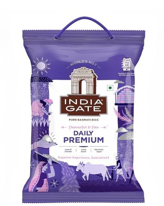 India Gate Daily Premium Aged Basmati Rice 1Kg