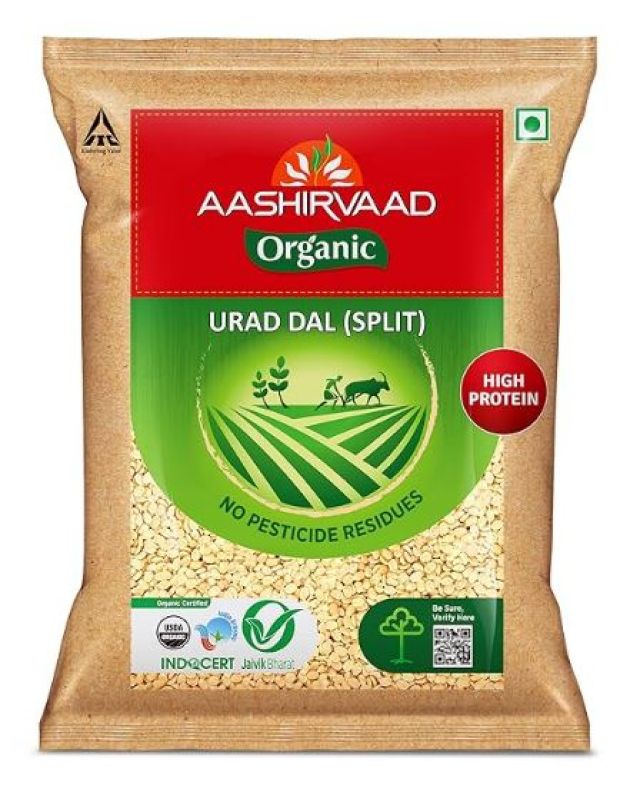 Aashirvaad Organic Urad Dal (Split), 1 Kg, 100% Organic Urad Dal Rich in Protein