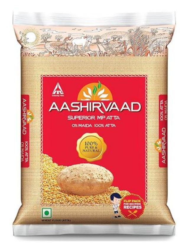 Aashirvaad Superior MP Atta, ( 1kg ), 100% Whole Wheat Flour, 0% Maida